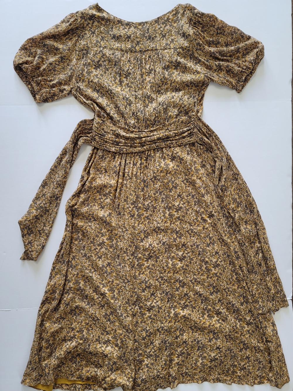 Ba&sh Noemi Brown Floral Wrap Tie Midi Dress XS Boho Romantic - Picture 11 of 11